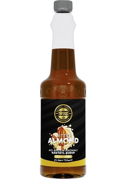 Tüfekçi Acı Badem (Bitter Almond) Kokteyl, Kahve ve Pasta Şurubu 750 ml
