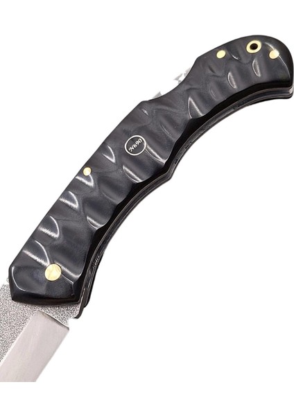 El Yapımı Isıya Suya Dayanıklı Siyah Kompakt Kabzeli N690 Böhler Çelik Kilitli Yaylı Çakı modelleri