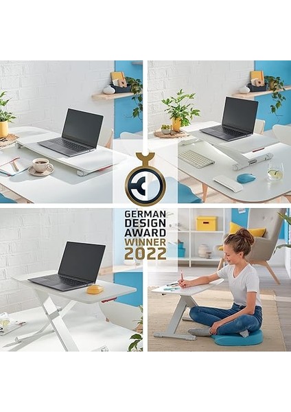 Masa Sehpası, Kompakt, Dizüstü Bilgisayarlar Için Yüksekliği Ayarlanabilir Sehpa, Ince ve Yerden Tasarruflu, 700 x 350 Mm, Ergo Cozy Serisi, Beyaz ve Gri, 350 x 48 x 700 fırsatları