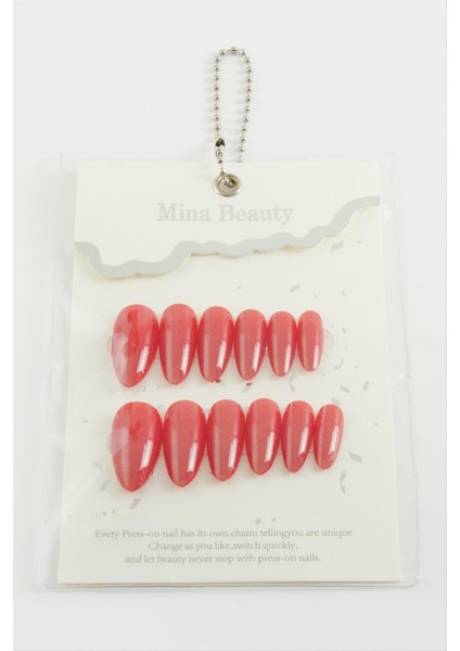 shop Mina Beauty Kedi Gözü Takma Tırnak-Kırmızı fiyatları