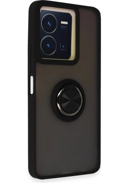 Vivo Y36 Kılıf Montreal Yüzüklü Silikon Kapak - Siyah fiyatları