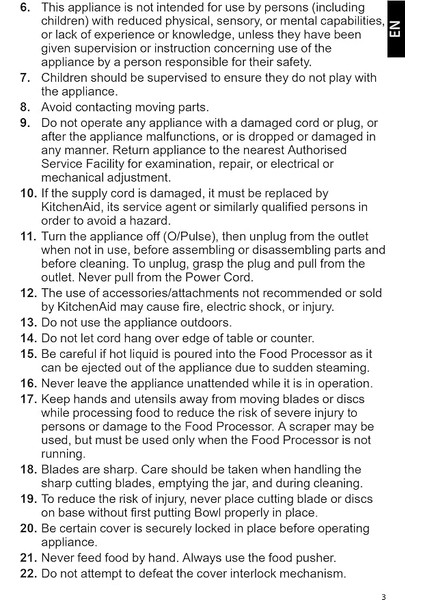 1, 7 L Mutfak Robotu 5KFP0719 Matte Black - Ebm modelleri