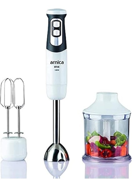 GH21590 Diva El Blender Seti, 1.1 L Hazne, 1200 W, Beyaz