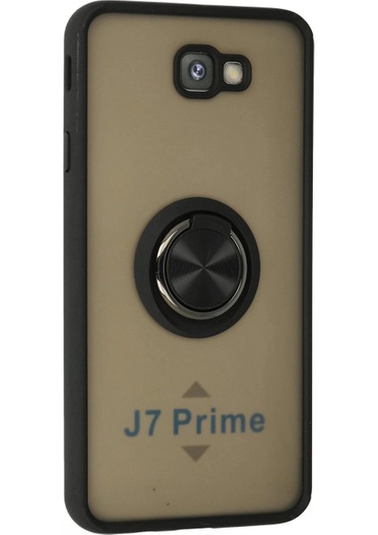Samsung Galaxy J7 Prime Kılıf Montreal Yüzüklü Silikon Kapak - Siyah fiyatları