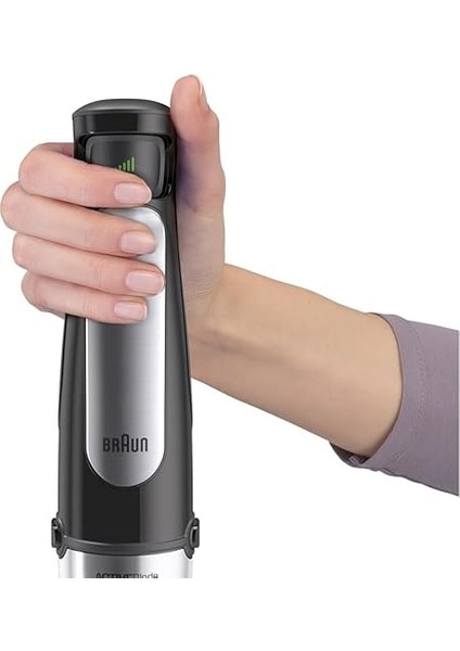 Multiquick 7 Mq 7075X El Blenderi, Activeblade Teknolojisine Sahip Çıkarılabilir Paslanmaz Çelik Blender Ayağına Sahip El Blenderi, 3 Parçalı Aksesuar Seti Dahil, 1000 Watt, Siyah modelleri