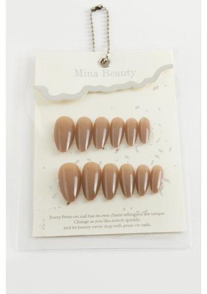 shop Mina Beauty Kedi Gözü Takma Tırnak-Kahverengi fiyatları