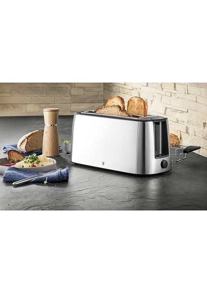 Bueno Pro Çelik Iki Bölmeli Uzun Hazneli 6 Isı Ayarlı Gümüş Ekmek Kızartma Makinesi 1550 W fiyatları