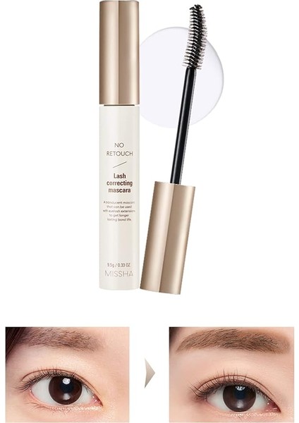 Keratin ve Kolajen Içeren Besleyici Şeffaf Maskara No Retouch Lash Correcting Mascara