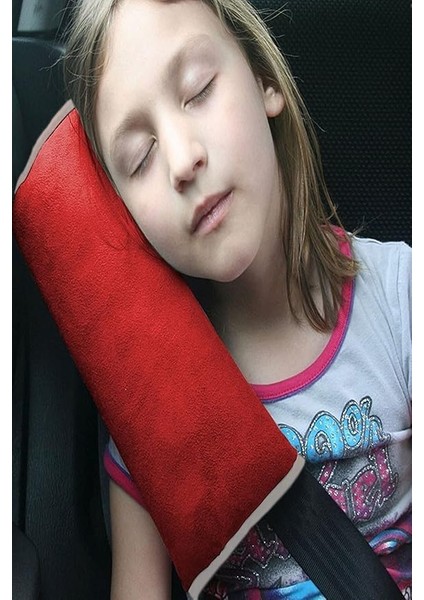 Emniyet Kemeri Uyku Pedi Araç Oto Yastık Oto Emniyet Kemer Yastığı Çocuk Araç Yastık (Pembe)