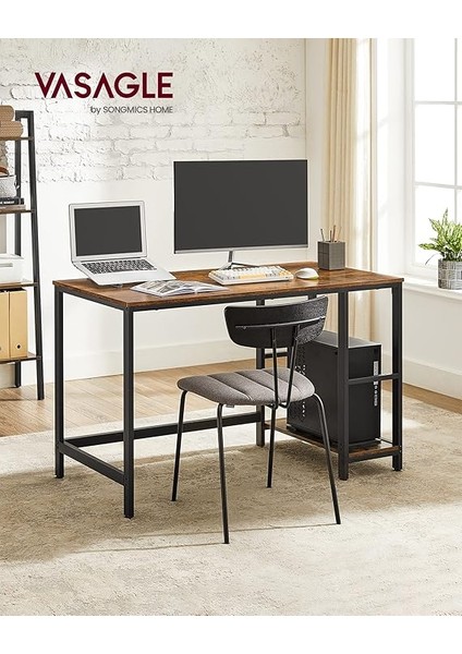 Masa, Bilgisayar Masası, Pc Masası, Ofis Masası, Ofis, Oturma Odası, Çelik Çerçeve, Endüstriyel Tasarım, Vintage Kahverengi - Siyah LWD47X fiyatları