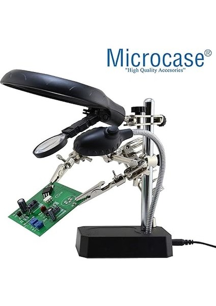 LED Işıklı Masaüstü Tamirci Büyüteç Seti - AL2481 fiyatları