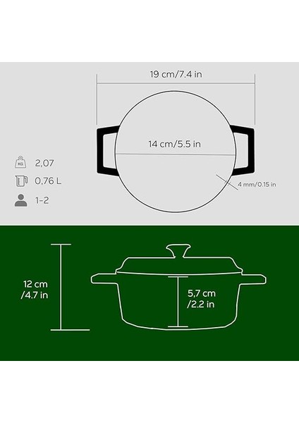 Yuvarlak Tencere Trendy, Çap 14CM fırsatları