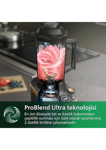 Flip And Juice Katı Meyve Özellikli Sürahi Blender, 1500W, Problend Ultra Teknolojisi, Homeıd Uygulaması, Hızlı Temizleme, HR3770/00 indirimleri