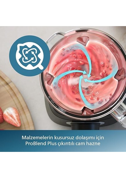 5000 Serisi Blender 1200 Watt, Problend Plus Teknolojisi, 2l Kapasiteli Cam Hazne, 3 Hız ve Darbe Özelliği, Homeıd, HR3030/00 indirimleri