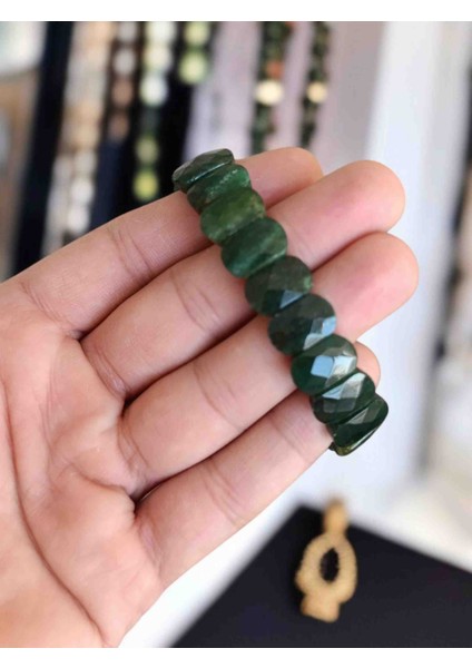 Zümrüt Doğal Taş Bileklik Faset Kesim Orijinal Hakiki Doğal Taş Bileklik fiyatları