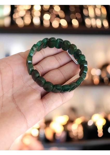 Zümrüt Doğal Taş Bileklik Faset Kesim Orijinal Hakiki Doğal Taş Bileklik modelleri