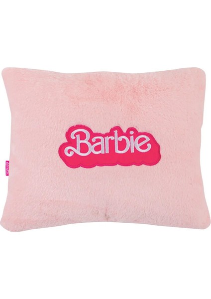 Barbie Nakışlı Peluş Yastık, Pembe Kırlent Yastık 35CM x 40CM fırsatları