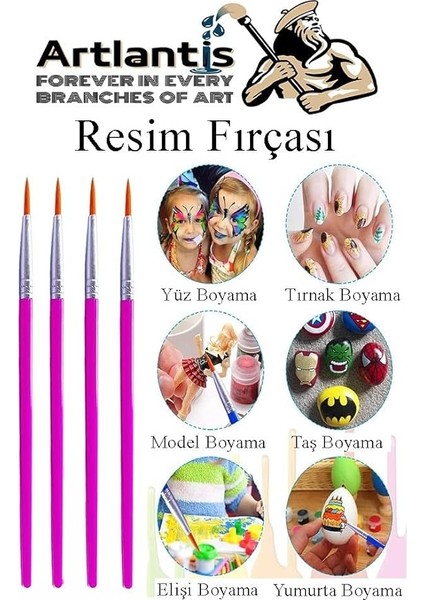 Fırçası 2 Numara 10 Adet Yuvarlak Uçlu Sentetik Resim Fırça Ekonomik Suluboya Akrilik Boya Guaj Boya Yağlı Boya fırsatları