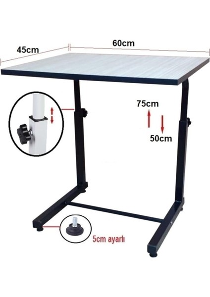 Ders Çalışma Notebook Laptop Masası Boyu Ayarlanabilir Çekyat Sehpası 60X44CM Öğrenci Ders Faliyet modelleri