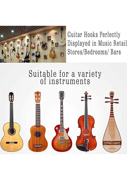 Gitar Duvar Standı, Gitar Kancası Standı, Ukulele Standı, Duvar Montajı ve Gitar Penaları, Akustik Gitar Klasik Gitar Bas Elektro Gitar indirimleri
