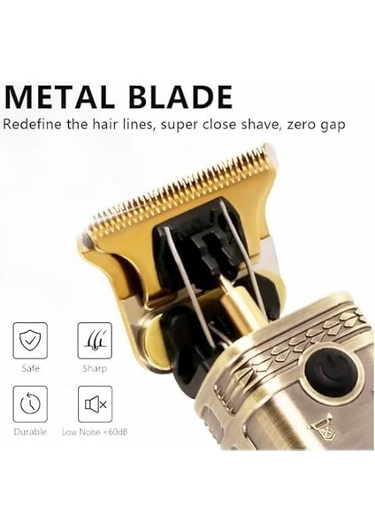 Profesyonel Şarjlı Saç ve Sakal Kesme Şekillendirme, Traş Makinesi - Güçlü Turbo Motor, Uzun Pil Ömrü, USB Type-C Şarj indirimleri