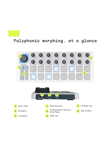 Beatstep Usb/mıdı/cv Kontroller ve Sequencer, Beyaz modelleri