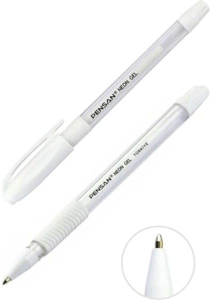 2 Adet Beyaz Neon Jel Kalem 1.0 101411 Aykiki