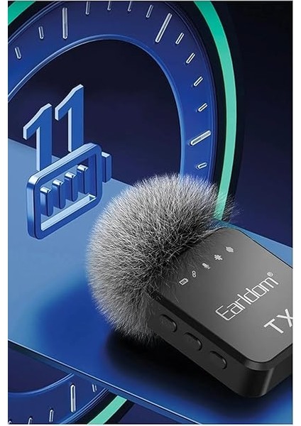 MC12 Tekli Yaka Mikrofonu, Kablosuz, Tak Çalıştır, Profesyonel Ses Kaydı, Siyah indirimleri