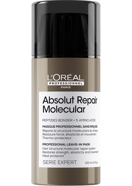 Professionnel Paris Serie Expert Absolut Repair Molecular Tüm Yıpranmış Saçlar Için Durulanmayan Maske 100ML