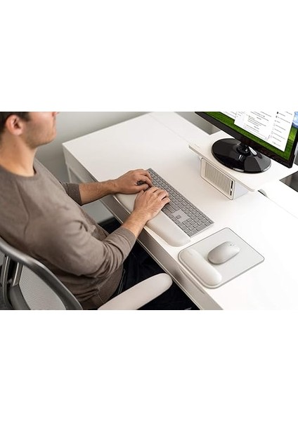 Fare Altlığı Ergosoft Ev Ofis Için Bilek Desteği Ile, Gri - Fare Altlığı Jel Yastıklı Kaymaz Dolgu, Bilek Hizalamasına Yardımcı Olur, Güvenlik ve Uyumluluk Için Sertifikalı fiyatları