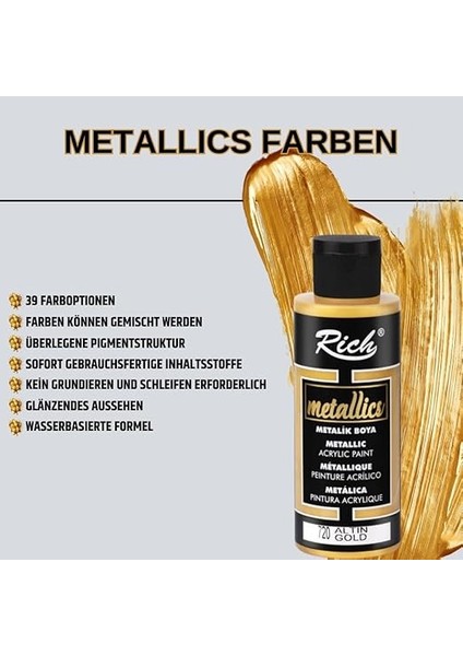 Mastermix Akrilik Boya 60 cc 6 Lı Metalik Renkler indirimleri