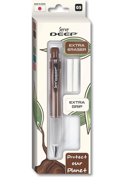 Deep Klm &amp; Grıp &amp; Sılgı Yedeklı Set 05MM Kahverengı