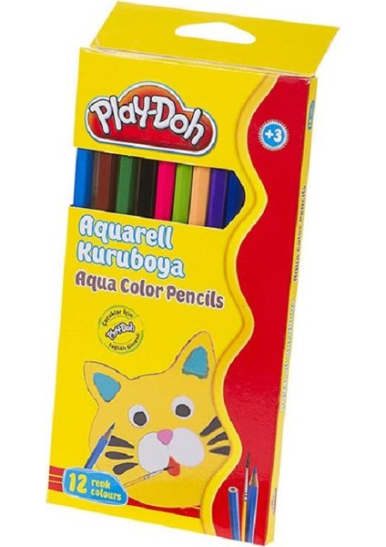 Play-Doh 12 Renk Aquarelltam Boy Kuruboya KU010
