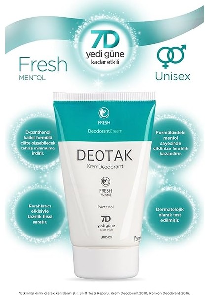 Mentol Ferahlığı 7 Güne Kadar Etkili Krem Deodorant 35 ml fiyatları