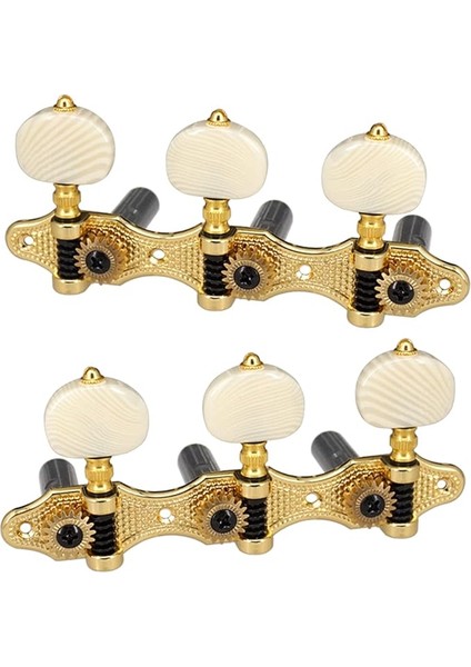 2 Planks Klasik Gitar Akort Burgusu Akustik Gitar Akort Aletleri 1:18 Akort Anahtarı 3 Sol 3 Sağ Gitar Düğmeleri Yedek