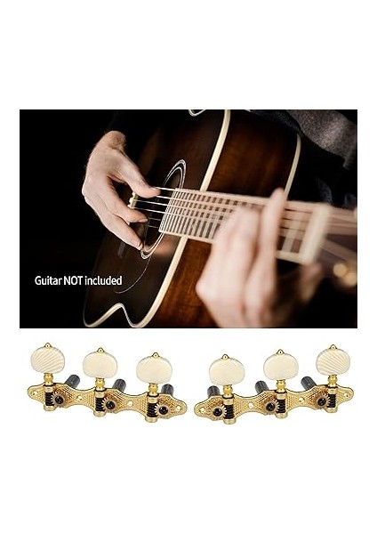 2 Planks Klasik Gitar Akort Burgusu Akustik Gitar Akort Aletleri 1:18 Akort Anahtarı 3 Sol 3 Sağ Gitar Düğmeleri Yedek fiyatları