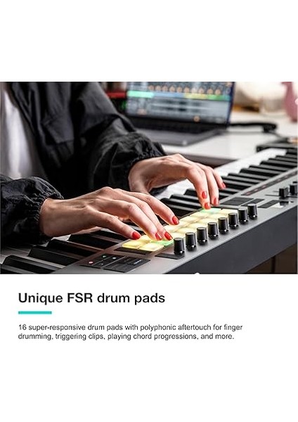 Launchkey 49 [mk4] 49 Tuşlu Yarı Ağırlıklı, Usb, Mıdı Klavye Kontrolörü, Daw Entegrasyonu ile Akor ve Ölçek Modları, 8 Davul Pedi ve Arpejjatör, Müzik Prodüksiyonu Için Yazılım Paketi Dahil indirimleri