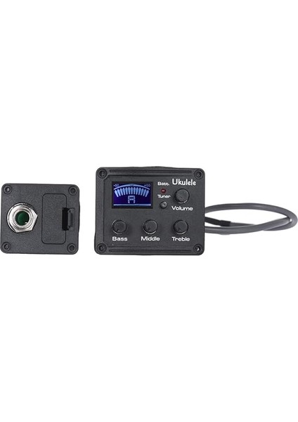 Ukelele Uke Piezo Pikap Preamp 3 Bantlı Eq Ekolayzer Tuner Sistemi, LCD Ekranlı indirimleri