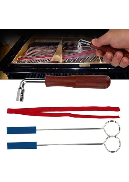 Piyano Ayar Seti, Akort Anahtarı, Çekiç, Kauçuk Sessiz, Mizaç Şeridi Sabitleme Alet Seti Seti modelleri