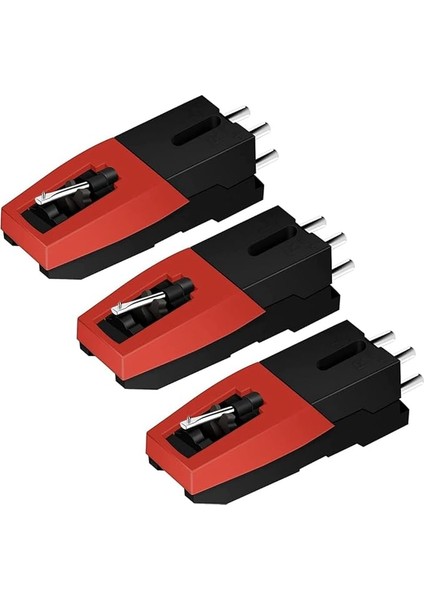 3 Adet Gramofon Kayıt Manyetik Stylus ile Lp Vinil Iğne Aksesuarları Fonograf Pikap Stylus