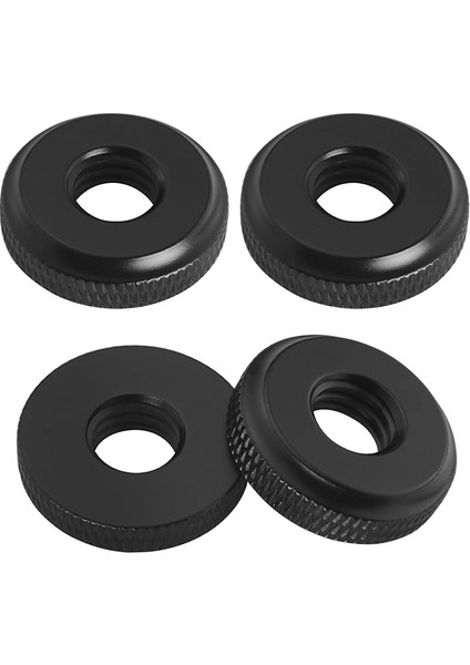 4 Adet Mikrofon Kamera Tripod Vidaları Sıcak Ayakkabı Kilitleme Topuzu Somun Deliği 3/8 Inç Alüminyum Alaşım Başparmak Tekerlek Kilidi Somun Adaptörü Selfie Çubukları Tripod Vidaları Için Uygun
