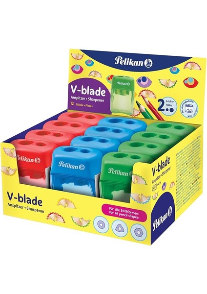 V-Blade Çiftli Kapaklı Kalemtraş