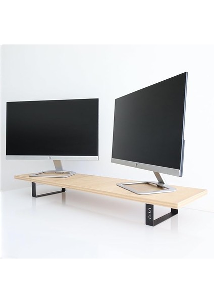 Dual Monitör Standı – Ikili Monitör Standı – Monitör Yükseltici – Mdf Lam – Safir Meşe – Wms2
