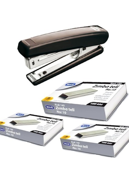 Zımba Makinesi ve 3000 Tane Tel Ofis Zımba Makinesi Tel Bükmez Paslanmaz Avantajlı Set NO-756-7586521469120