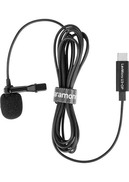 Kompakt Klipsli Çok Yönlü Lavalier Mikrofonu Djı Osmo Pocket &amp; Djı Pocket 2 6,6 Inç (2 M) Kablo ve Usb-C Konektör (Lavmicro U3-Op), Siyah, Lavmıcrou3-Op