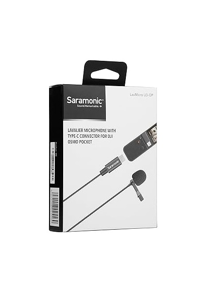 Kompakt Klipsli Çok Yönlü Lavalier Mikrofonu Djı Osmo Pocket &amp; Djı Pocket 2 6,6 Inç (2 M) Kablo ve Usb-C Konektör (Lavmicro U3-Op), Siyah, Lavmıcrou3-Op indirimleri