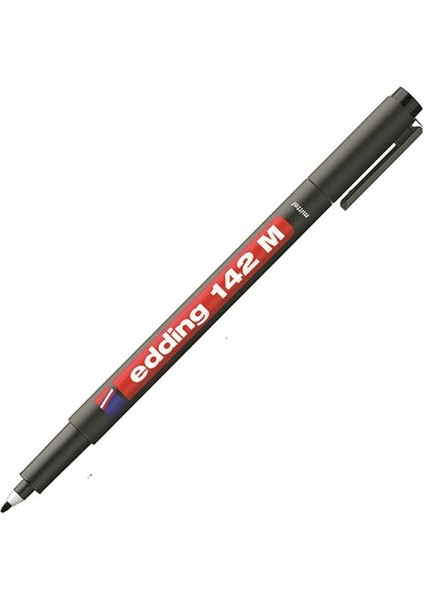 142 M Permanent Kalem - Asetat Kalemi - Siyah - 1 Kalem - Yuvarlak Uç 1 mm