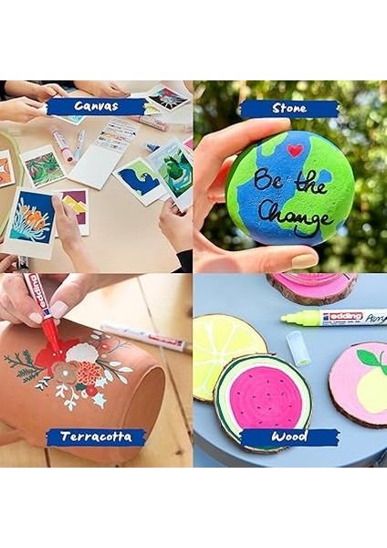 5300 Akrilik Markör 5'li Set, Doğa Renkleri, 5 Akrilik Boya Kalemi Seti, Ince Yuvarlak Uç 1-2 mm fırsatları