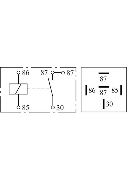 0332019150 Mini Röle 12V 30A, IP5K4, Çalışma Sıcaklığı -40° Ila 100°, Kapatıcı Rölesi, 5 Pins, 2X87, Dantelli modelleri