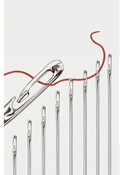 Adet Kolay Iplik Geçirilen Iğne Seti Pratik Dikiş ve Nakış Için Kullanışlı Iğne Kiti